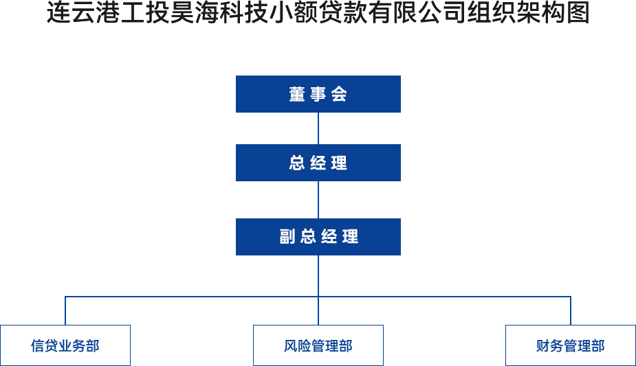 金融板塊-連云港工投昊?？萍夹☆~貸款有限公司組織架構(gòu)圖